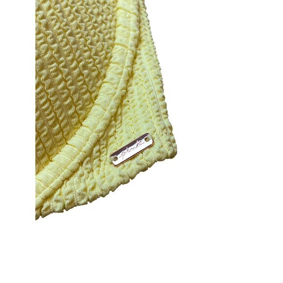 Victorias‎ Secret Pink M-DD Yellow Textured Underwire Bikini Top NWT - Picture 3 of 6